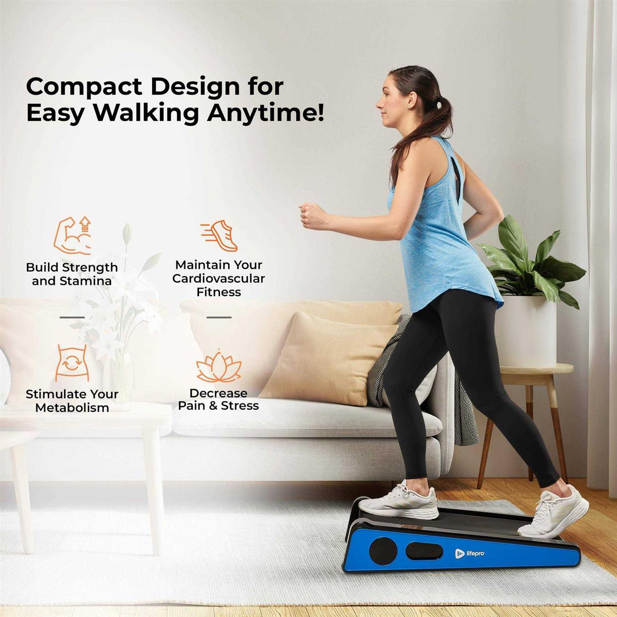 Smallest 30in Portable Walking Pad Treadmill F3743