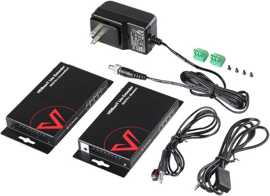 HDBaseT HDMI Extender Over Single Cat5e/6a/Cat7 Ethernet, 4K@60Hz 130ft, PoE IR RS232 HDCP2.2, HDR, CEC, EDID Q358