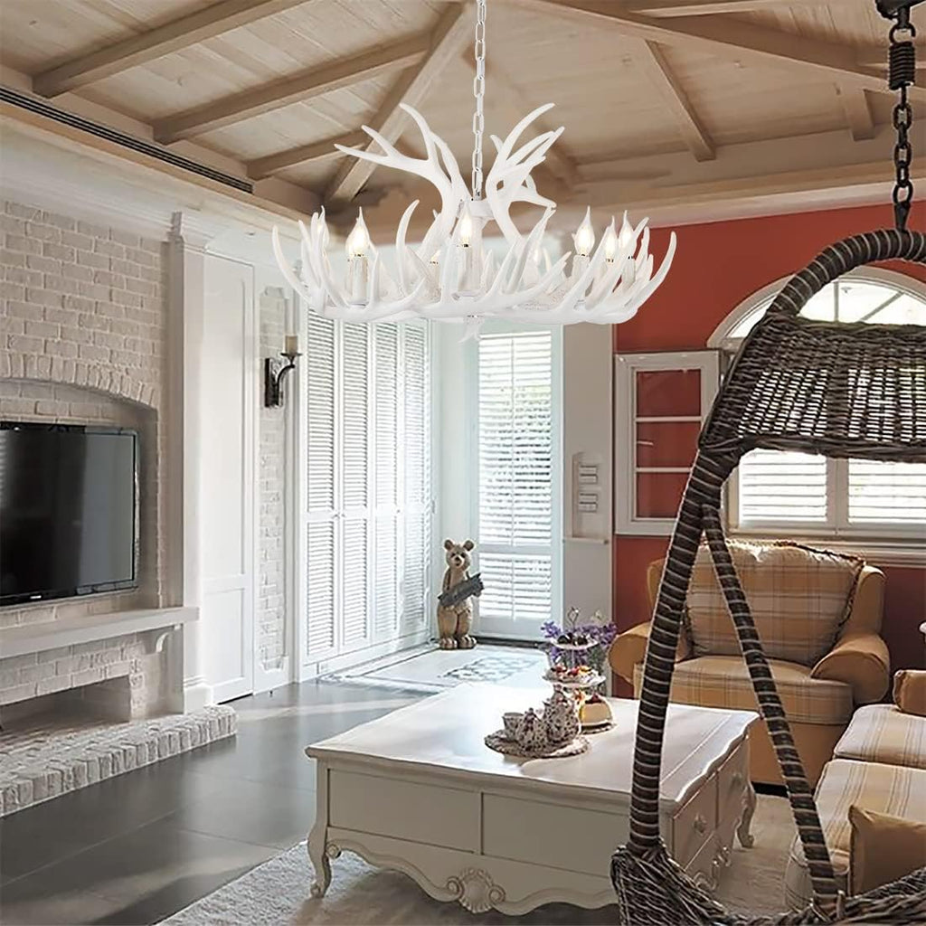 White Antler Chandelier L145305