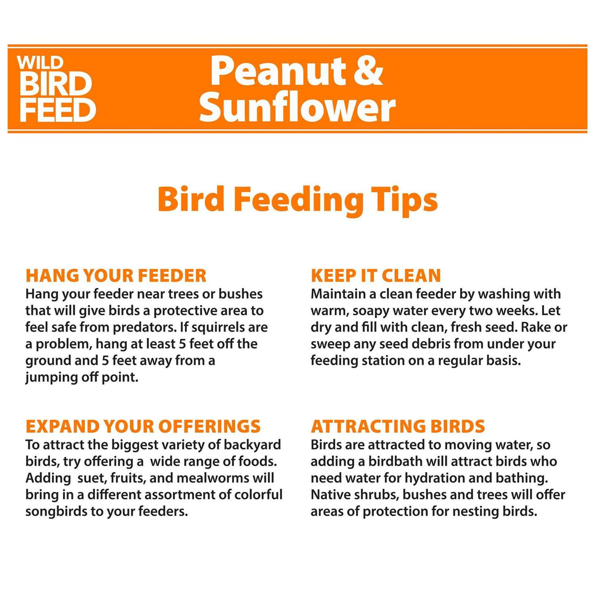 Peanut & Sunflower Wild Bird Feed A198