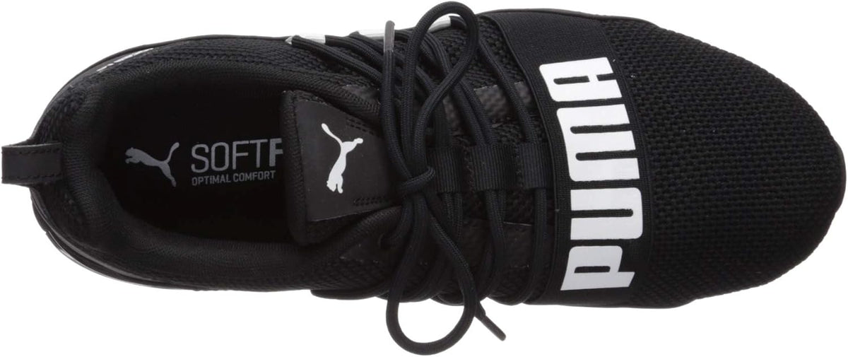 Black/White 10.5 Woven Running Shoe P467