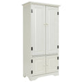 White Adjustable Shelves Storage Cabinet Q8471