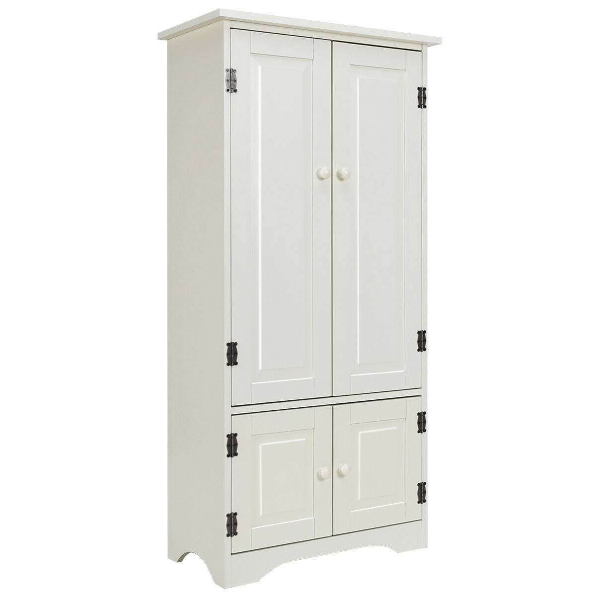 White Adjustable Shelves Storage Cabinet Q8471