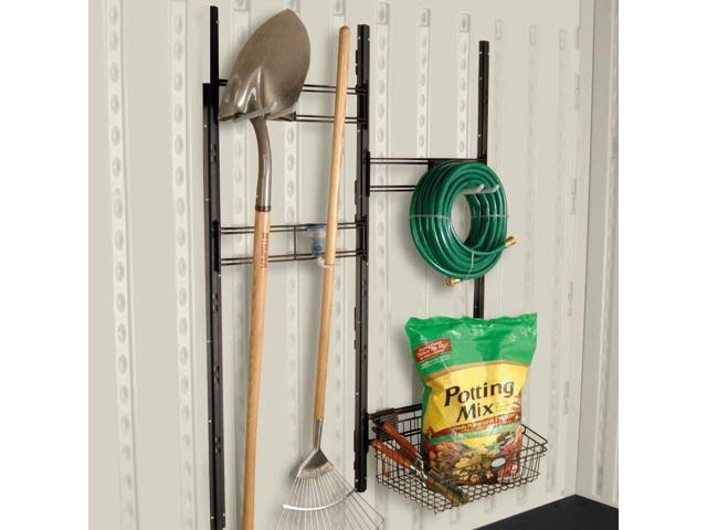 Outdoor Storage Shed Organizer Kit with Hooks and Basket 4 Pack I682539