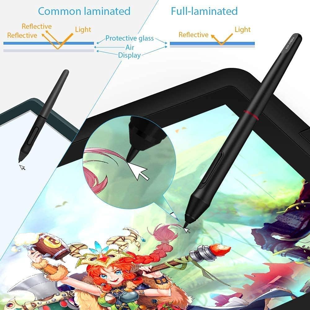 15.6 Pro Drawing Tablet with Screen 120% sRGB 8192 Levels Tilt Function Battery-Free Stylus W502414