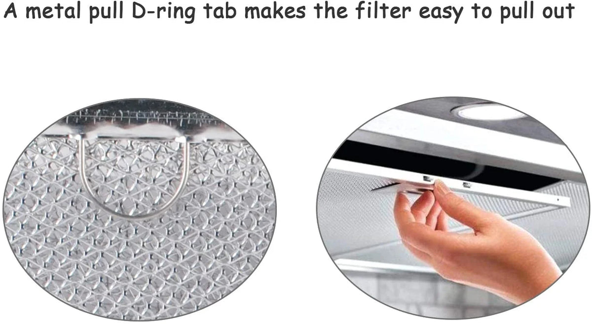 Microwave Grease Filters Aluminum 9'' by 7.75'' Pack of 2 V845