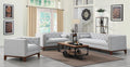 Light Grey Upholstered Tufted Loveseat Y740