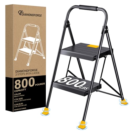 Foldable 3 Step Ladder with Handrails 800Lbs X7338