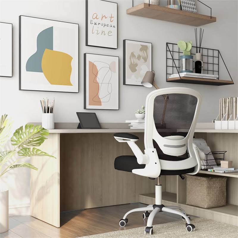 White Adjustable Mesh and Metal Office Chair G620