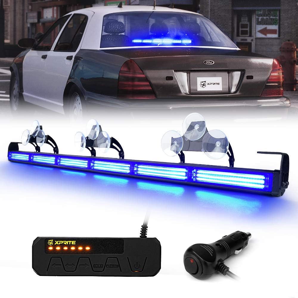 35" COB LED Emergency Traffic Advisor Strobe Light Bar with Controller F27365