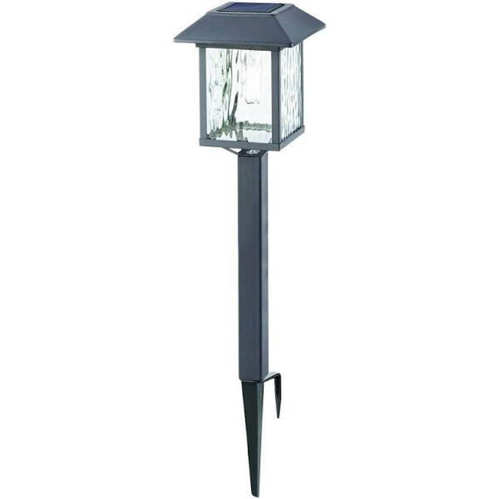Gray Solar LED Path Light Set with Vintage Bulb 8-Pack R491