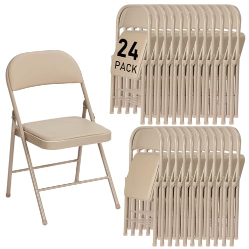 6 Pack Gray Folding Chairs with Padded Cushion and Steel Frame W552