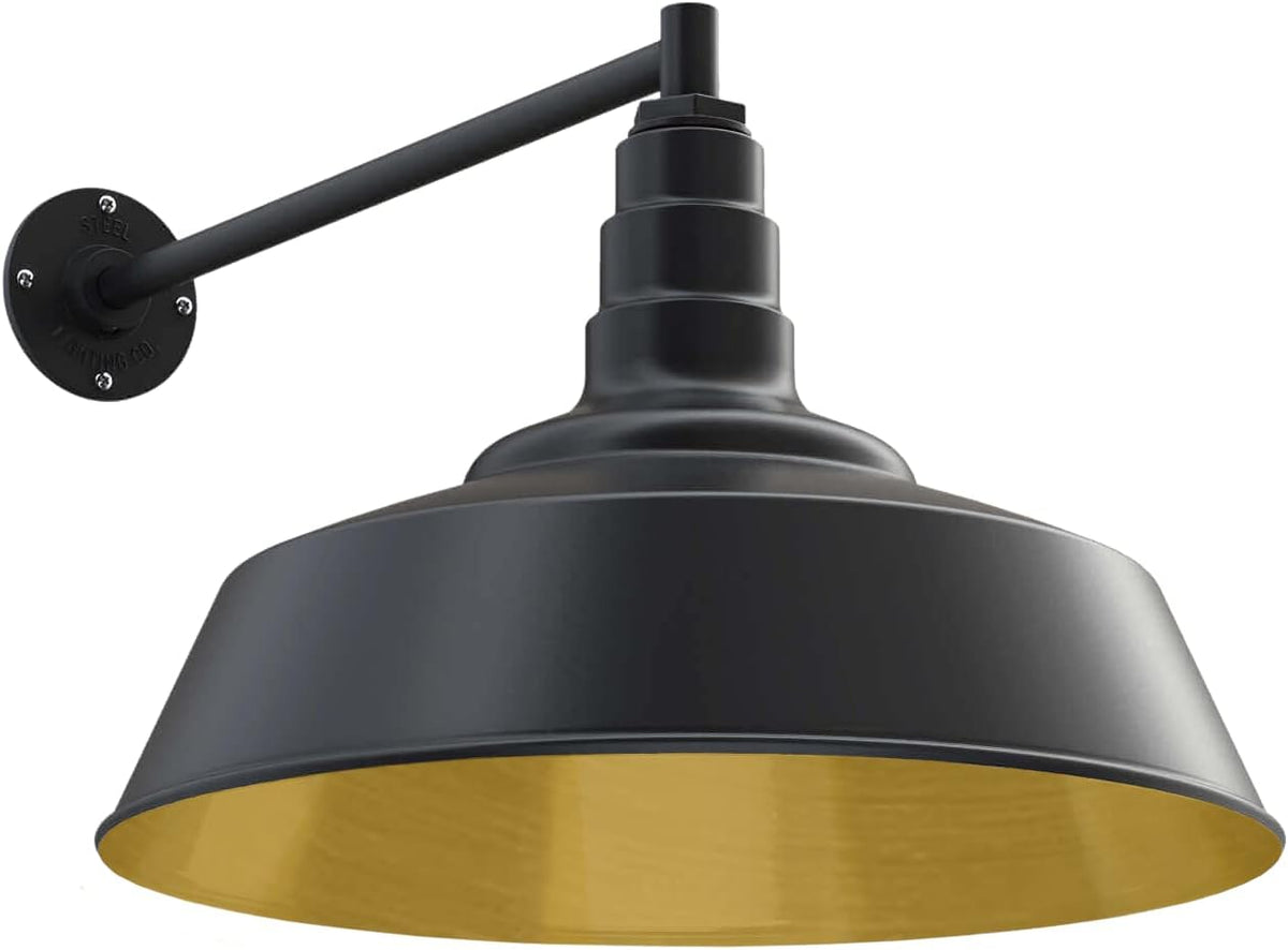 Black 20 inch Dome Barn Light S129