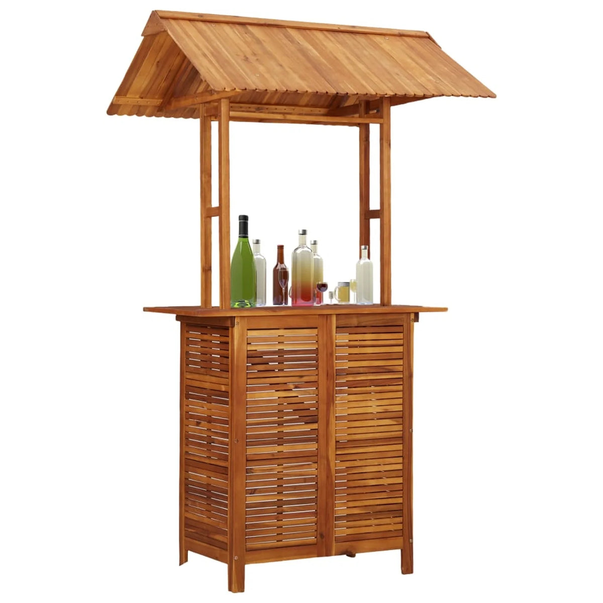 Patio Bar Table with Acacia Wood Bistro Table Y78973