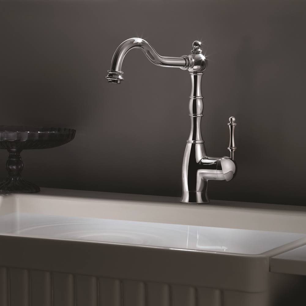 Antique Copper Kitchen Faucet with Sidespray O493