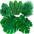 Artificial Tropical Palm Leaves 84 Pcs Green Fake Palm Leaf Decorations with Stems C43017