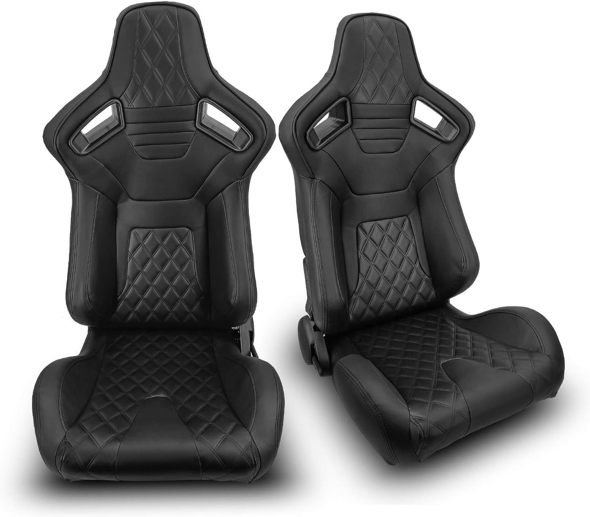 1 Pair Black PVC Racing Bucket Seats C93627