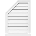 20x22W x 40x22H Octagonal Surface Mount PVC Gable Vent with Brickmould K51592