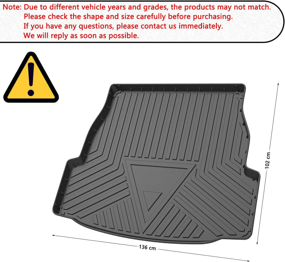 Black TPO Cargo Liner Pack of 2 O6832