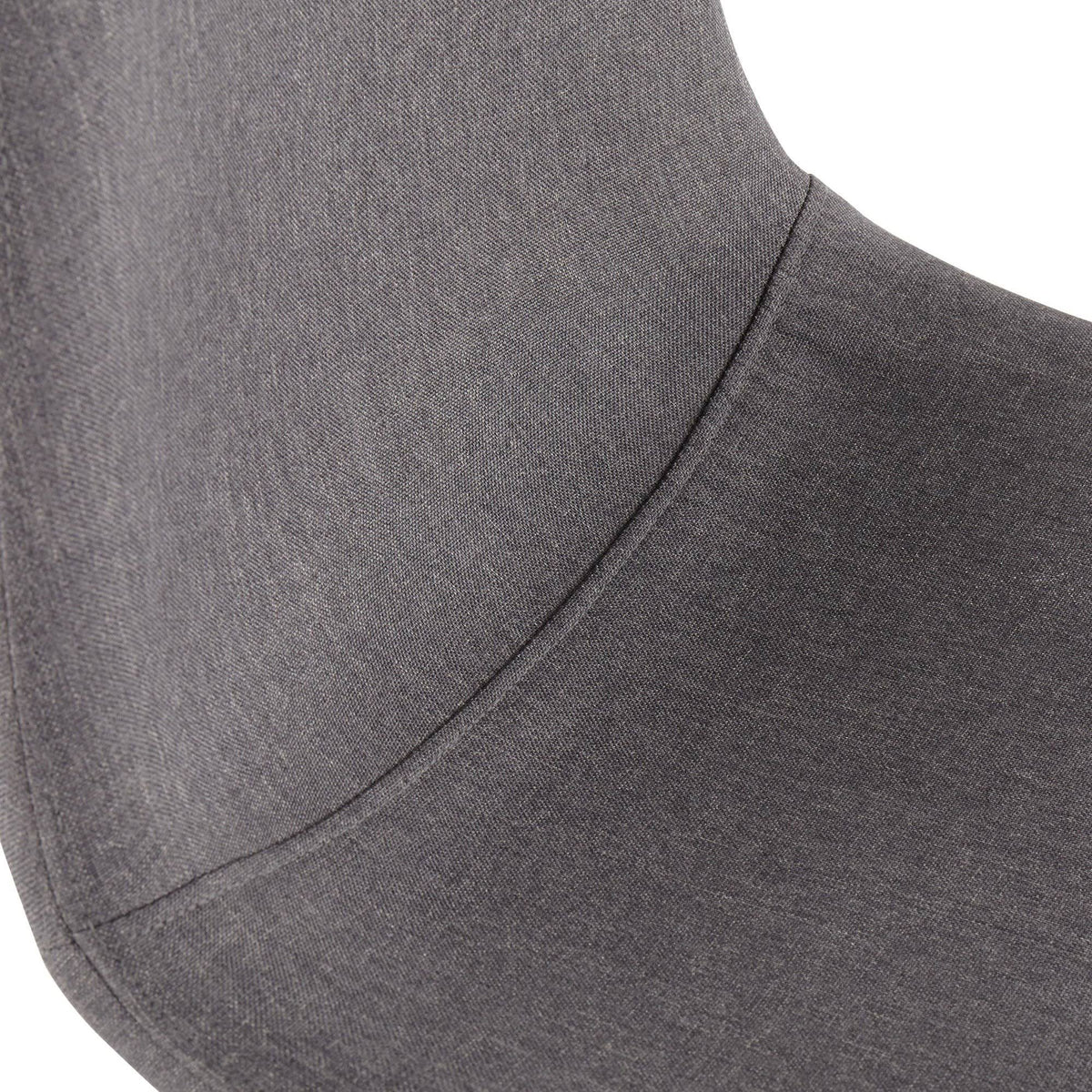 Walnut Metal Charcoal Fabric Counter Stool Set of 2 L943