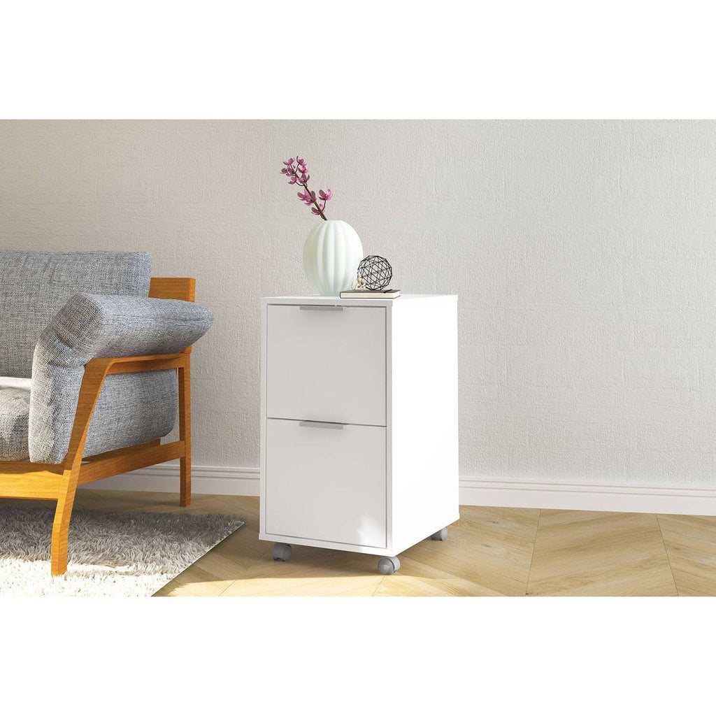 White 2 Drawer File Cabinet J317