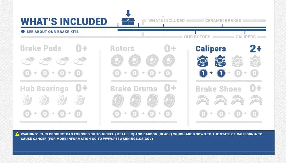 Semi-Loaded Caliper Assembly Pair Set P1536