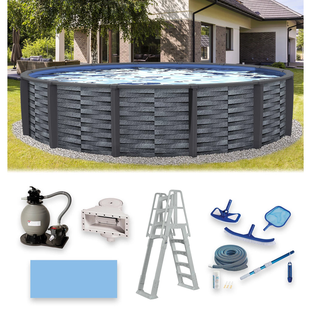15-ft Round 52-in Deep Above Ground Swimming Pool F92341