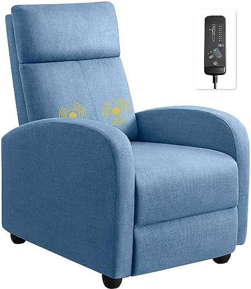 Gray Fabric Massage Recliner Chair with Footrest T388836