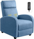 Gray Fabric Massage Recliner Chair with Footrest T388836