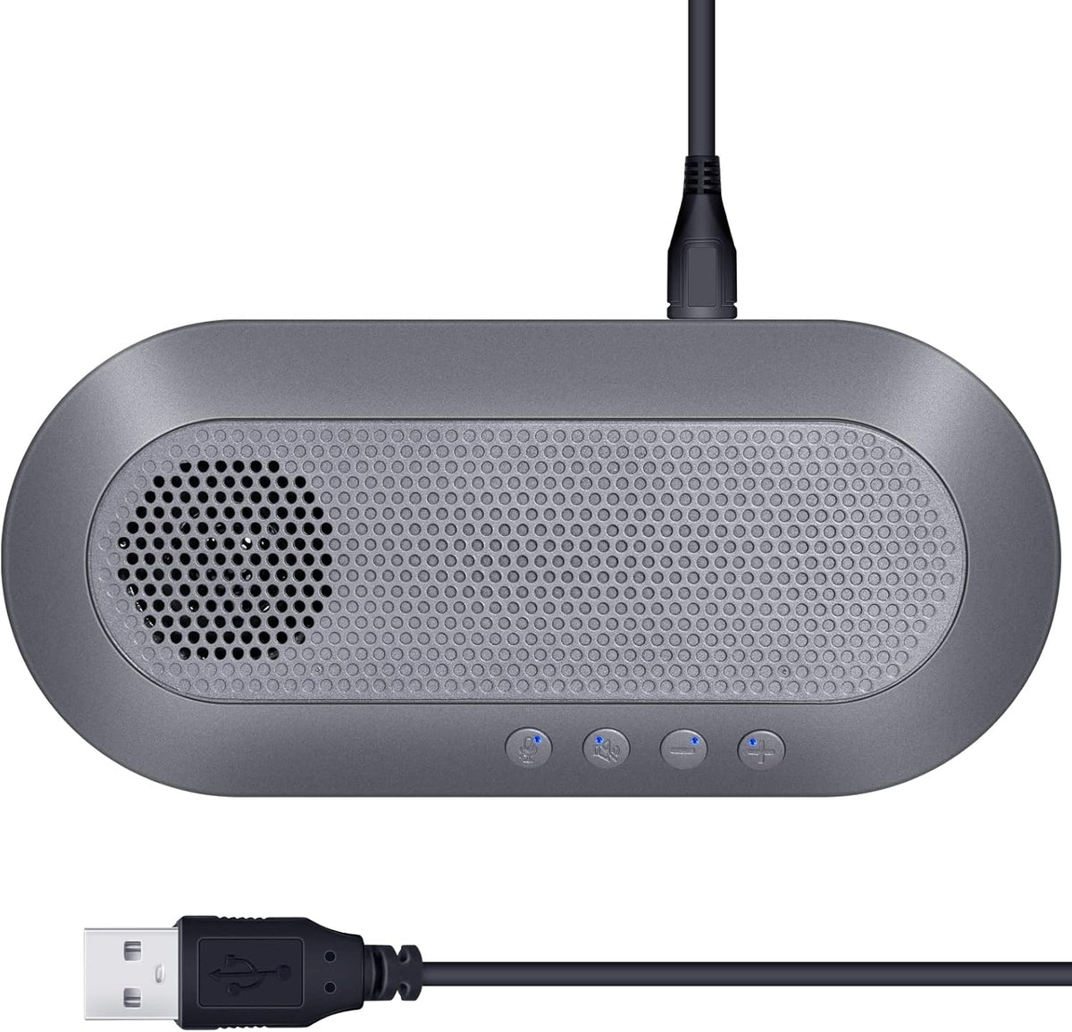 USB Speakerphone, 360° Omnidirectional Microphone Conference Speaker with Noise Reduction C59867