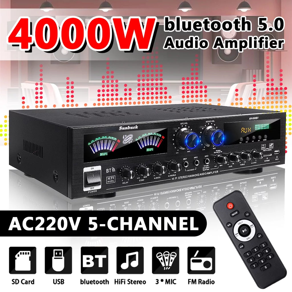 4000W Bluetooth Surround Sound Audio Power Amplifier Y122875