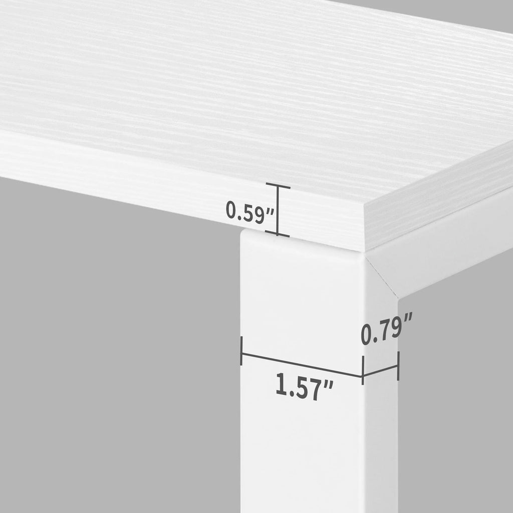 White L Shaped Desk with Power Outlets and Monitor Stand, 3 Drawers, 4 Open Storage Shelves W80917