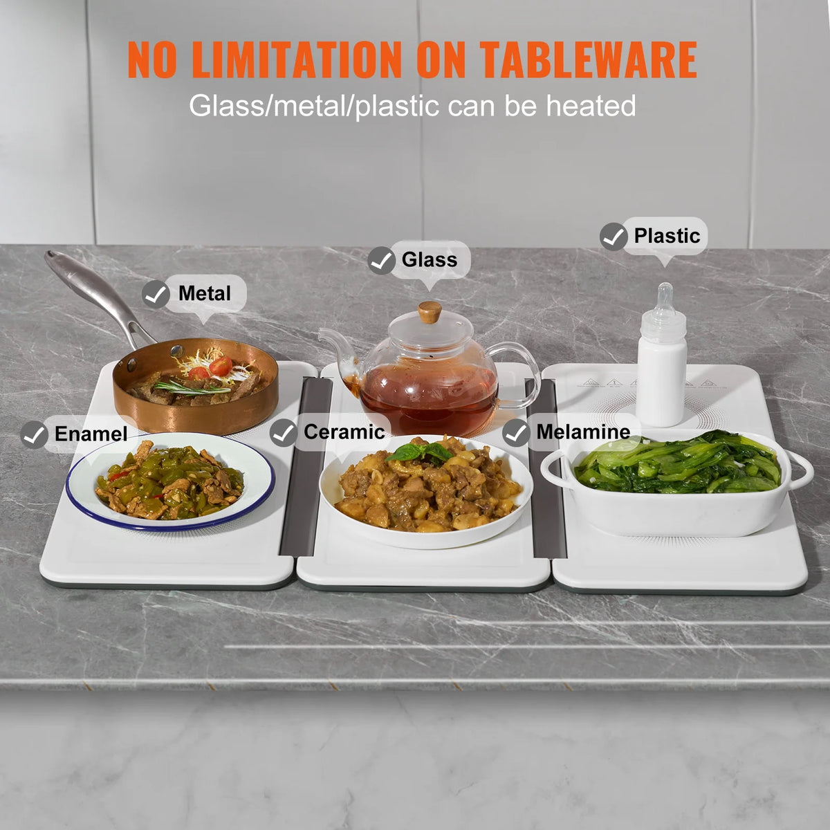 18.9" x 10.2" 240W Electric Food Warmer Tray J940
