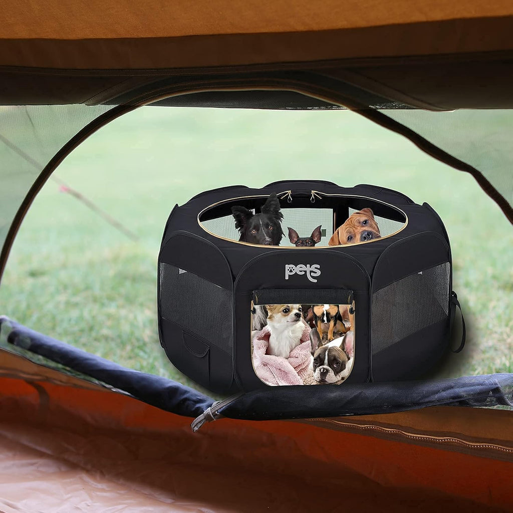 Portable Foldable Pet Playpen with Carrying Bag A13546