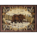 Brown Rectangle Rug X3765