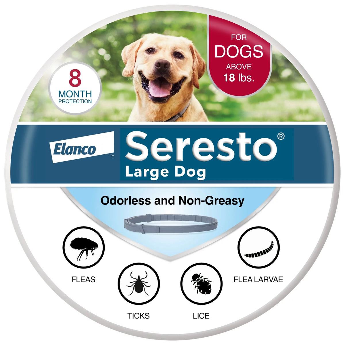 (2 pack) 8-Month Flea & Tick Prevention Collar for Large Dog J3629