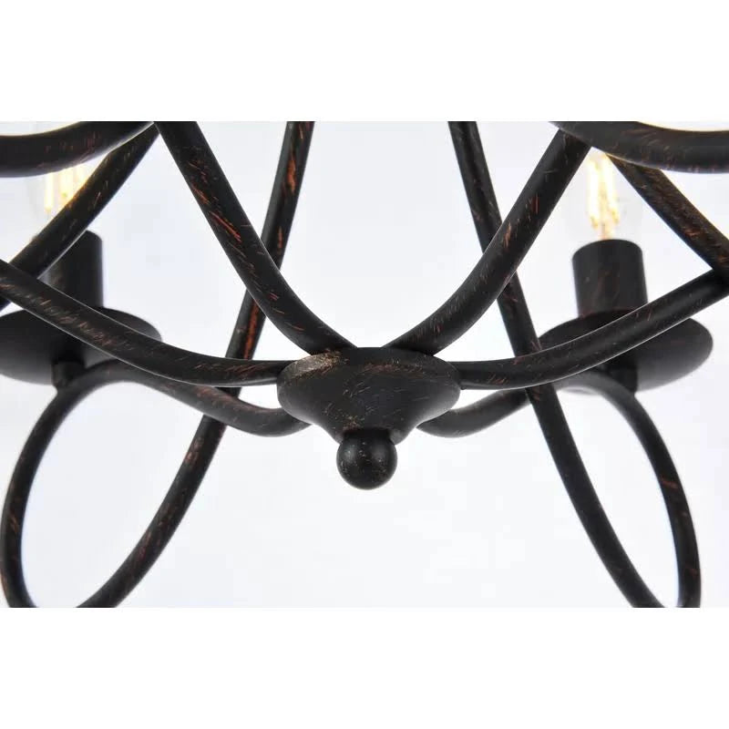 Polished Nickel 6-Light Candle-Style Chandelier A184
