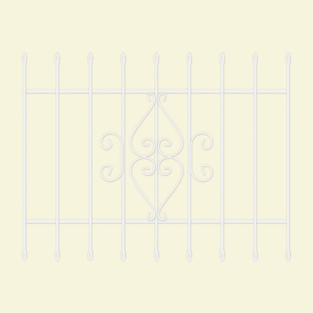 White 9-Bar Window Guard A979