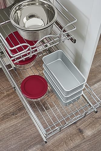 Steel Wire 2 Tier Pull Out Cabinet Organizer W6529