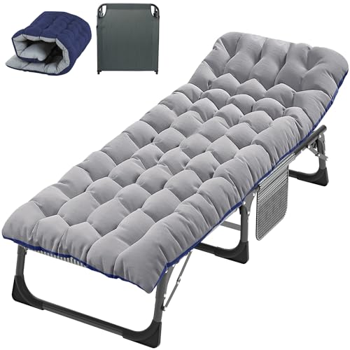 Oversized Folding Camping Cot with Mat & Carrying Bag R118