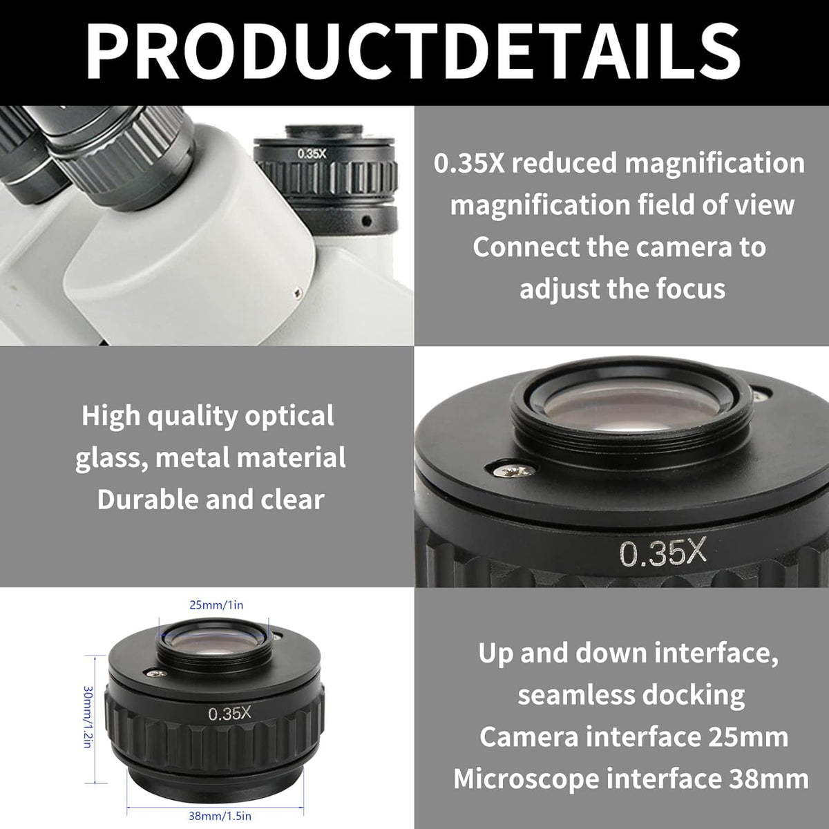 Microscope Adapter Mount Lens Adapter Camera Adapter T86533