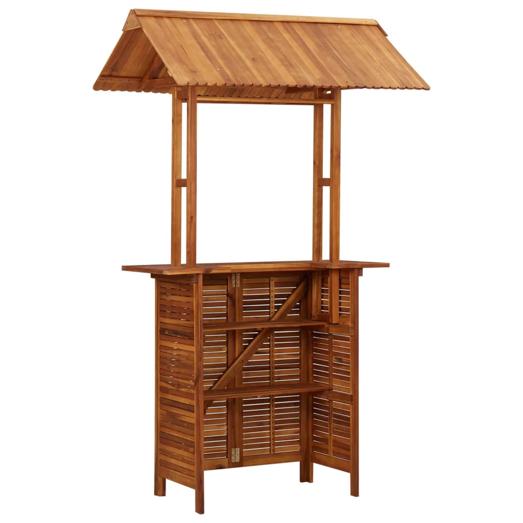 Patio Bar Table with Acacia Wood Bistro Table Y78973