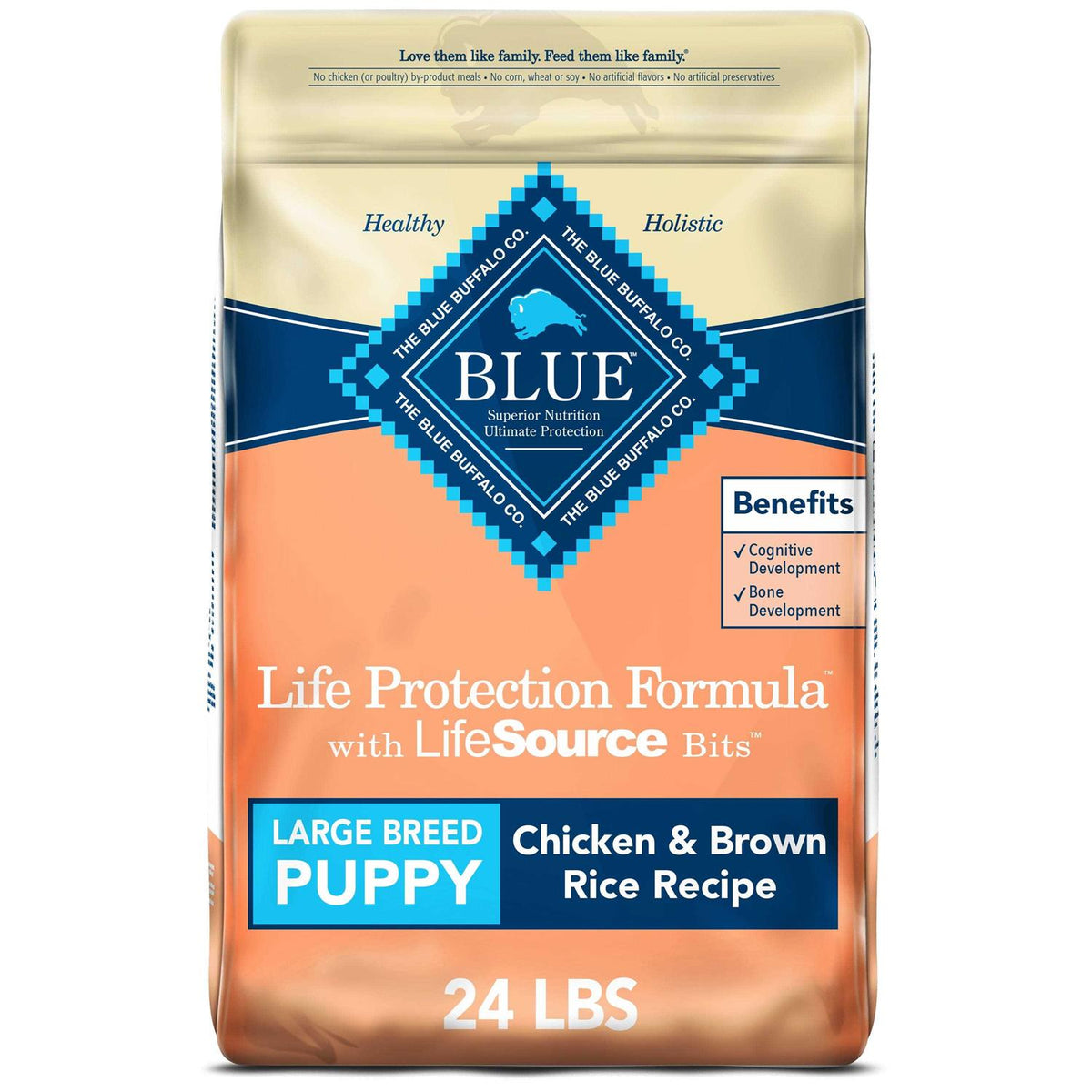 Natural Chicken and Brown Rice Large Breed Dry Dog Food V340