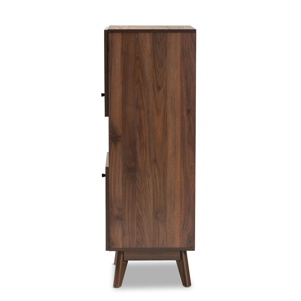 Walnut Brown Wood Storage Cabinet S5300