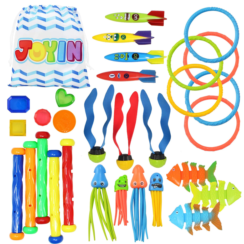 30 Pcs Diving Pool Toys with Storage Bag Z1696