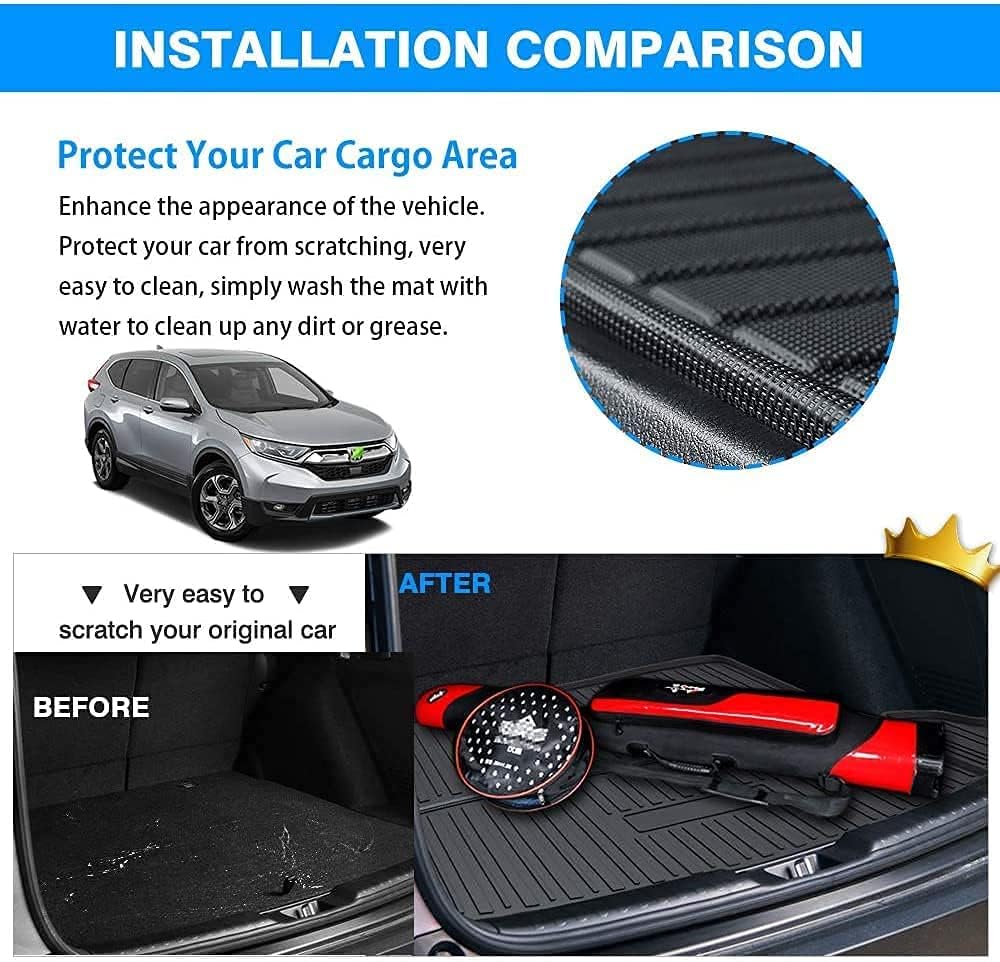 Heavy Duty Trunk Liner for Honda CRV 2007 2011, Anti-Slip Cargo Mat Q295045