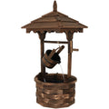 Wood Wishing Well Fountain with Liner 48" H T6532