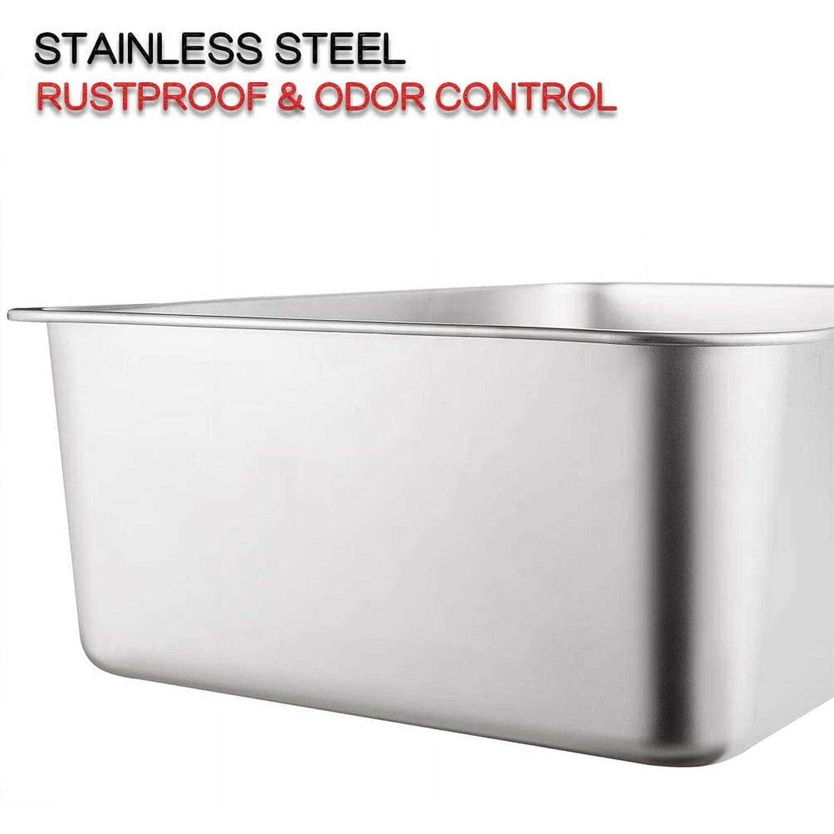 Stainless Steel Cat and Rabbit Litter Box X989006