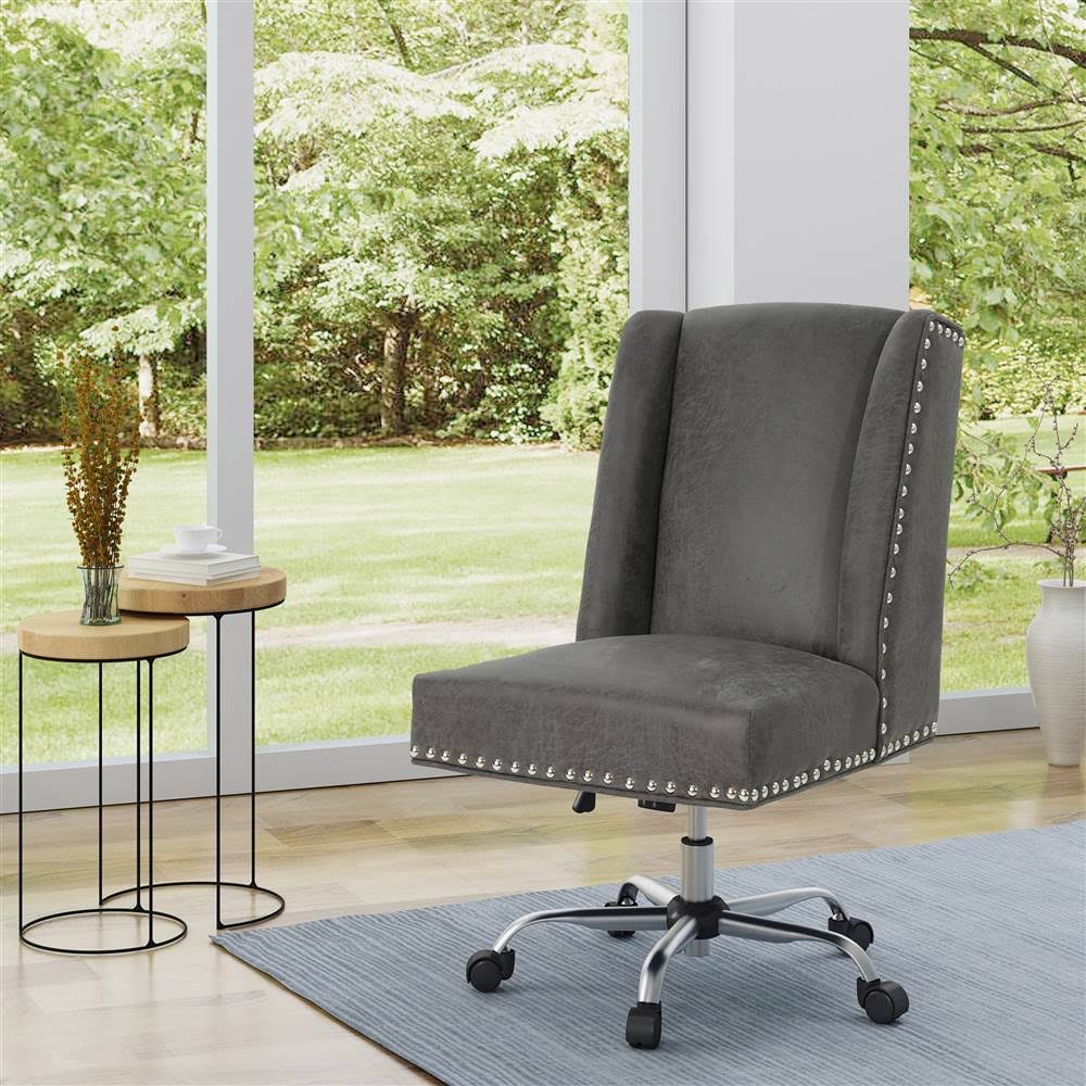 Slate Microfiber Desk Chair U2749