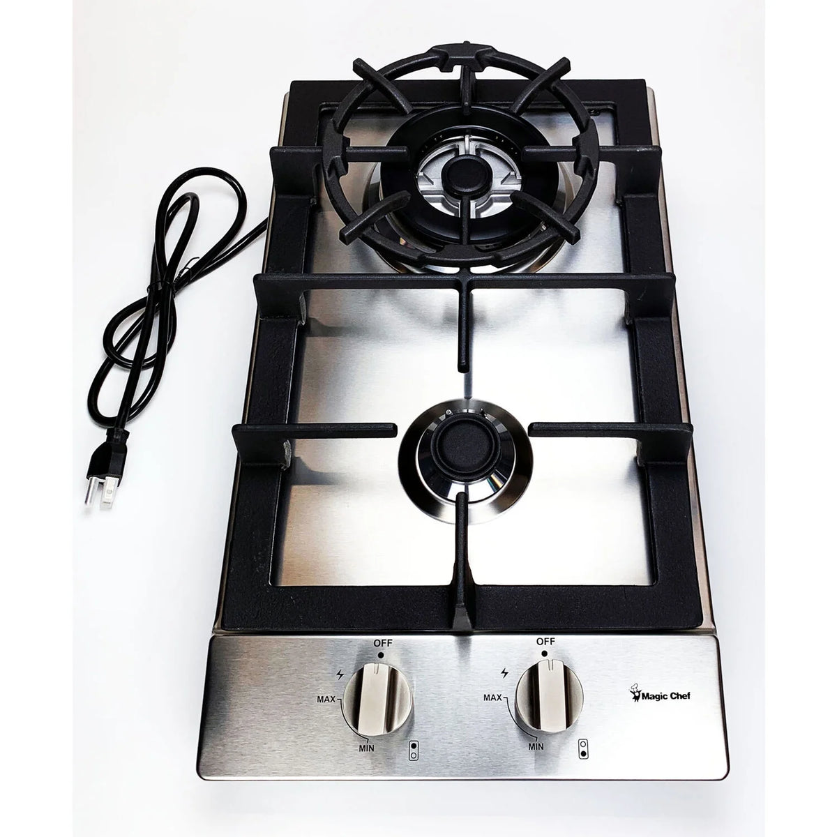 12-in. Built-in Gas Cooktop in Stainless Steel with 2 Sealed Burners H8432